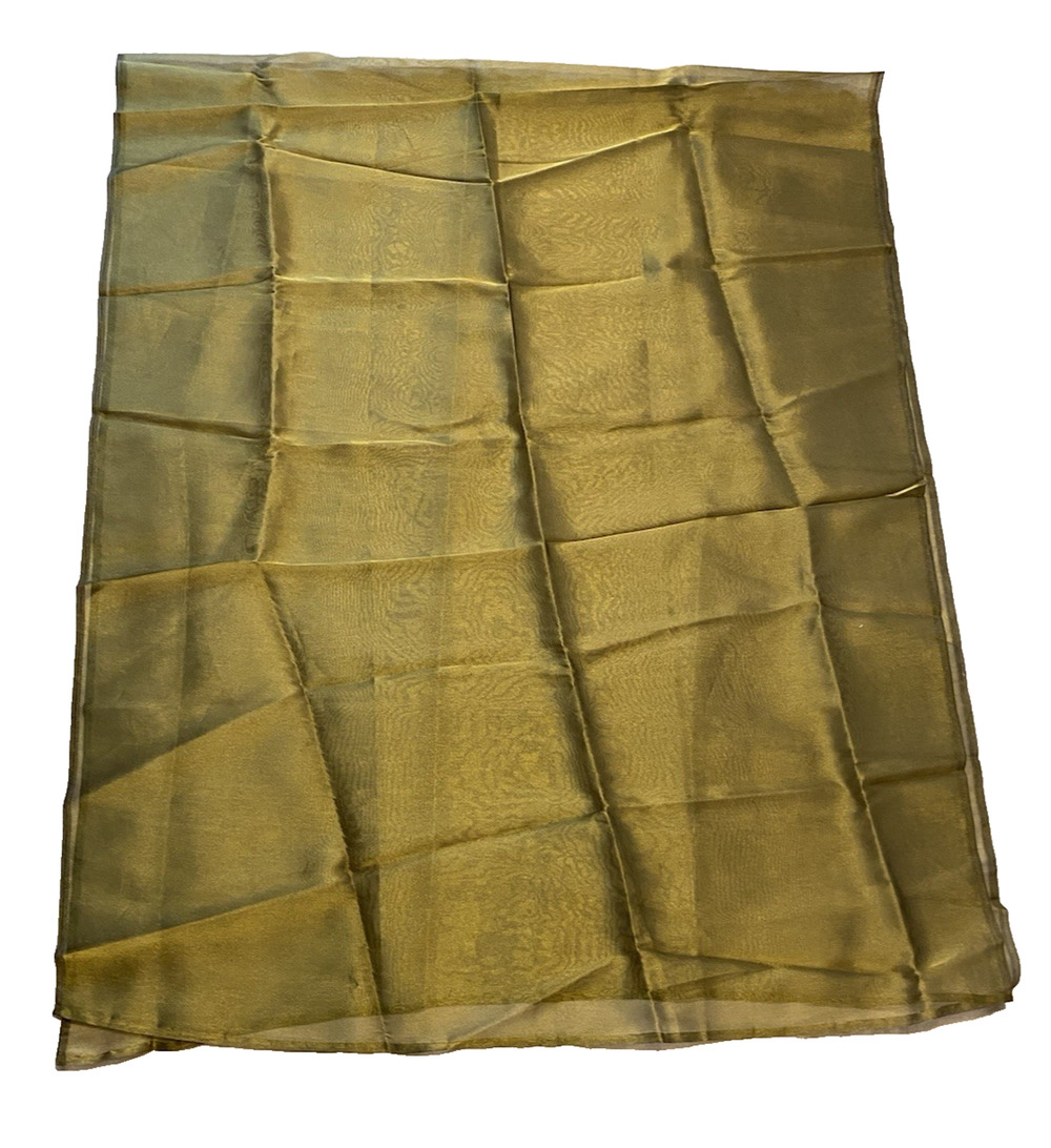 Sheer Gold Shimmer Tablecloth, Overlay, Runner, Topper 45" x 106" Formal Dinner